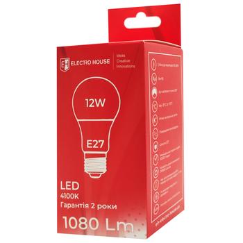 Electro House LED Bulb A60 12W 4100K 220V E27 - buy, prices for Vostorg - photo 1