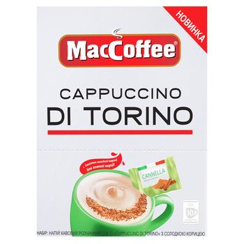 MacCoffee Cappuccino di Torino 3in1 Instant Coffee Drink with Sweet Cinnamon 10pcs*25g - buy, prices for Auchan - photo 1