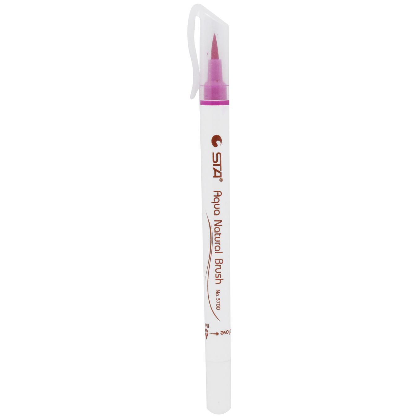 

Маркер-кисть STA 3700 Aqua Natural Brush акварельный ярко розовый