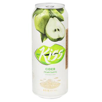 Kiss with pear taste carbonated pasteurized cider can 4.5% 0.5l