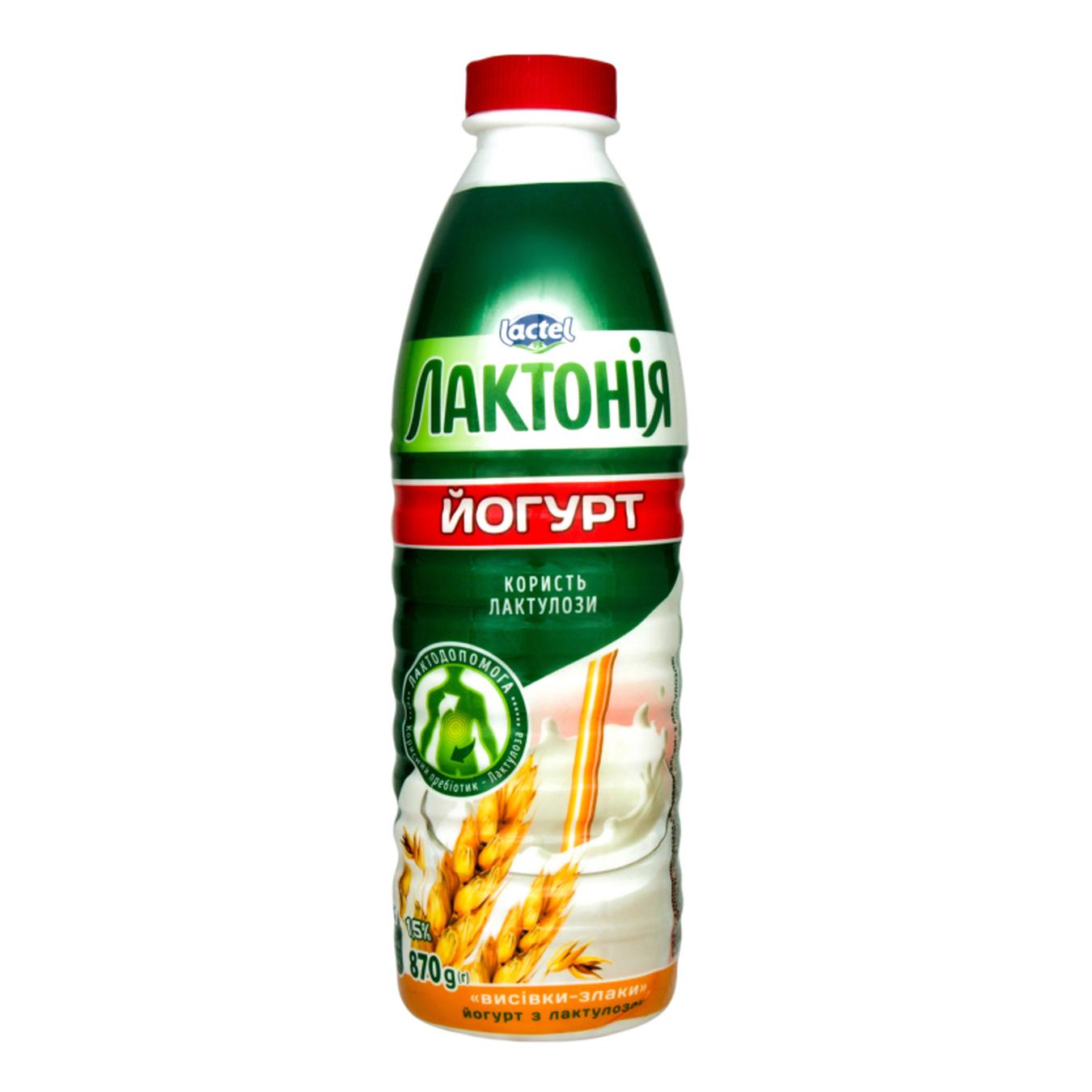 

Йогурт с наполнителем Лактония отруби-злаки с лактулозой 1.5% 870г