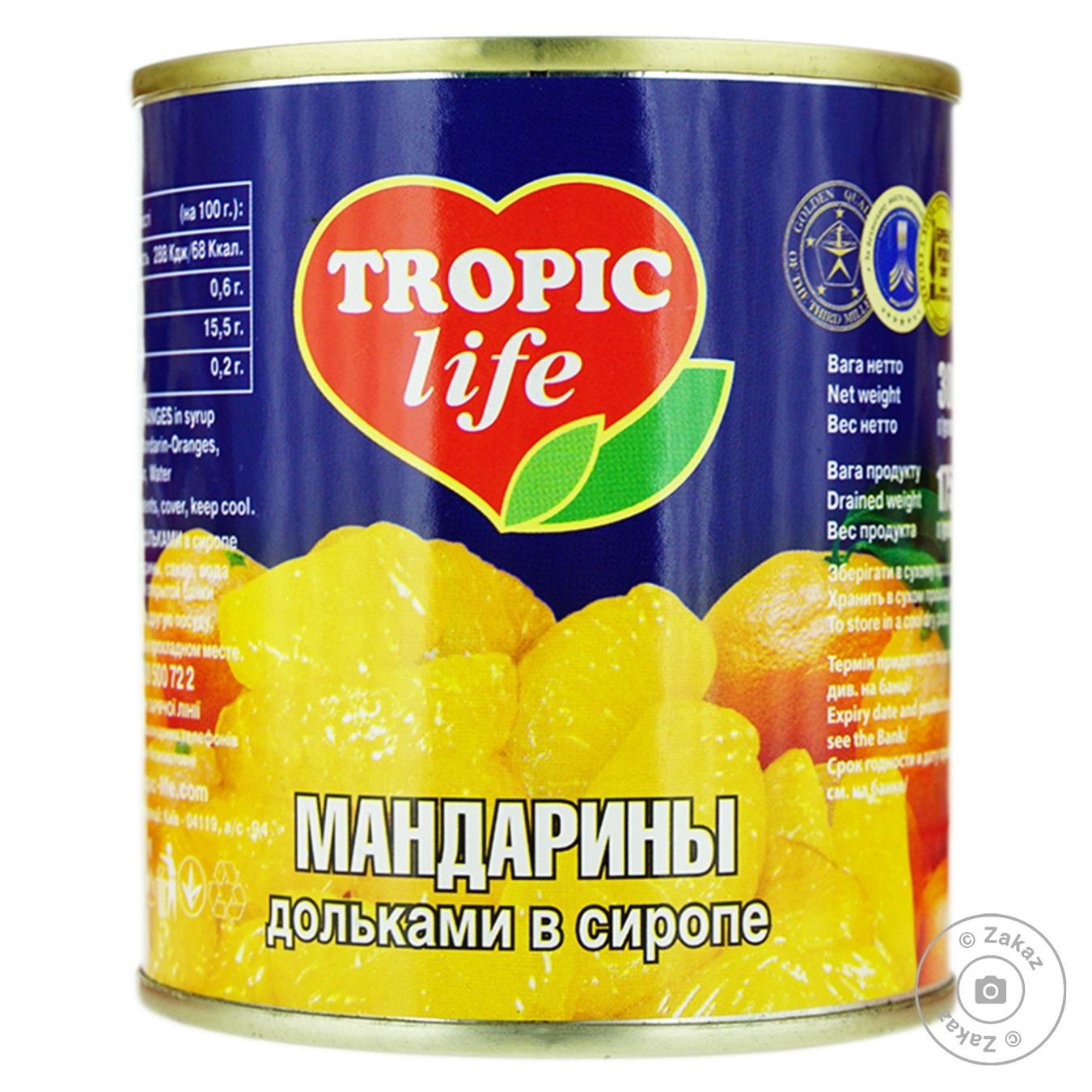 

Мандарины Tropic Life дольками в сиропе 314мл
