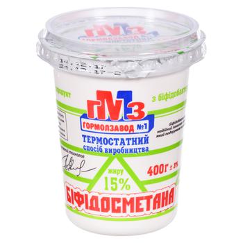 Gormolzavod №1 Bifido Sour Cream 15% 400g - buy, prices for COSMOS - photo 1