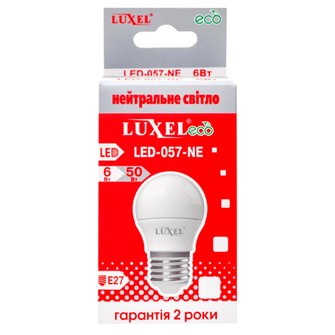 

Лампа Luxel LED шар декоративная нейтральный свет 6Вт G45 E27 4000К 057-NЕ