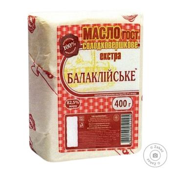 Масло Балаклейское Экстра 82,5% 400г - купить, цены на Чудо Маркет - фото 1