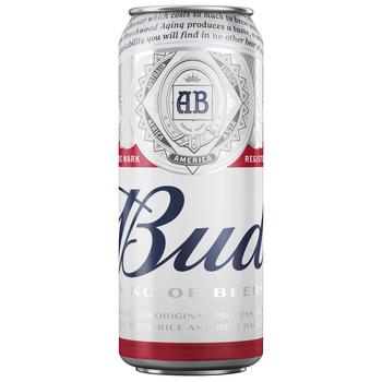 Пиво Bud світле 4,8% 0,5л