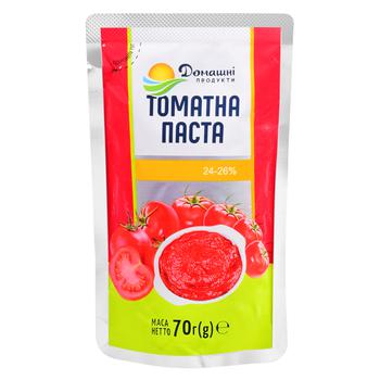 Томатна паста Домашні Продукти 24-26% 70г - купити, ціни на Таврія В - фото 1