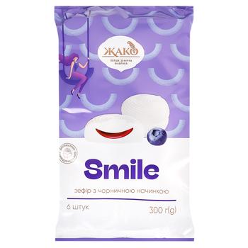 Jaco Smile Zefir with Blueberry Filling 300g - buy, prices for Ideal - photo 1