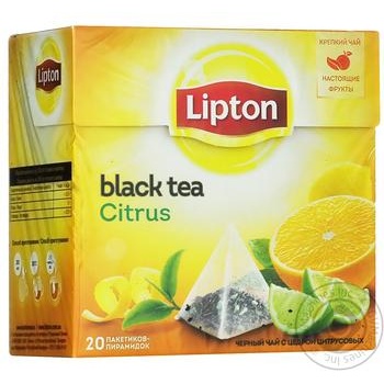 Lipton citrus black tea 20pcs 36g - buy, prices for MegaMarket - photo 2
