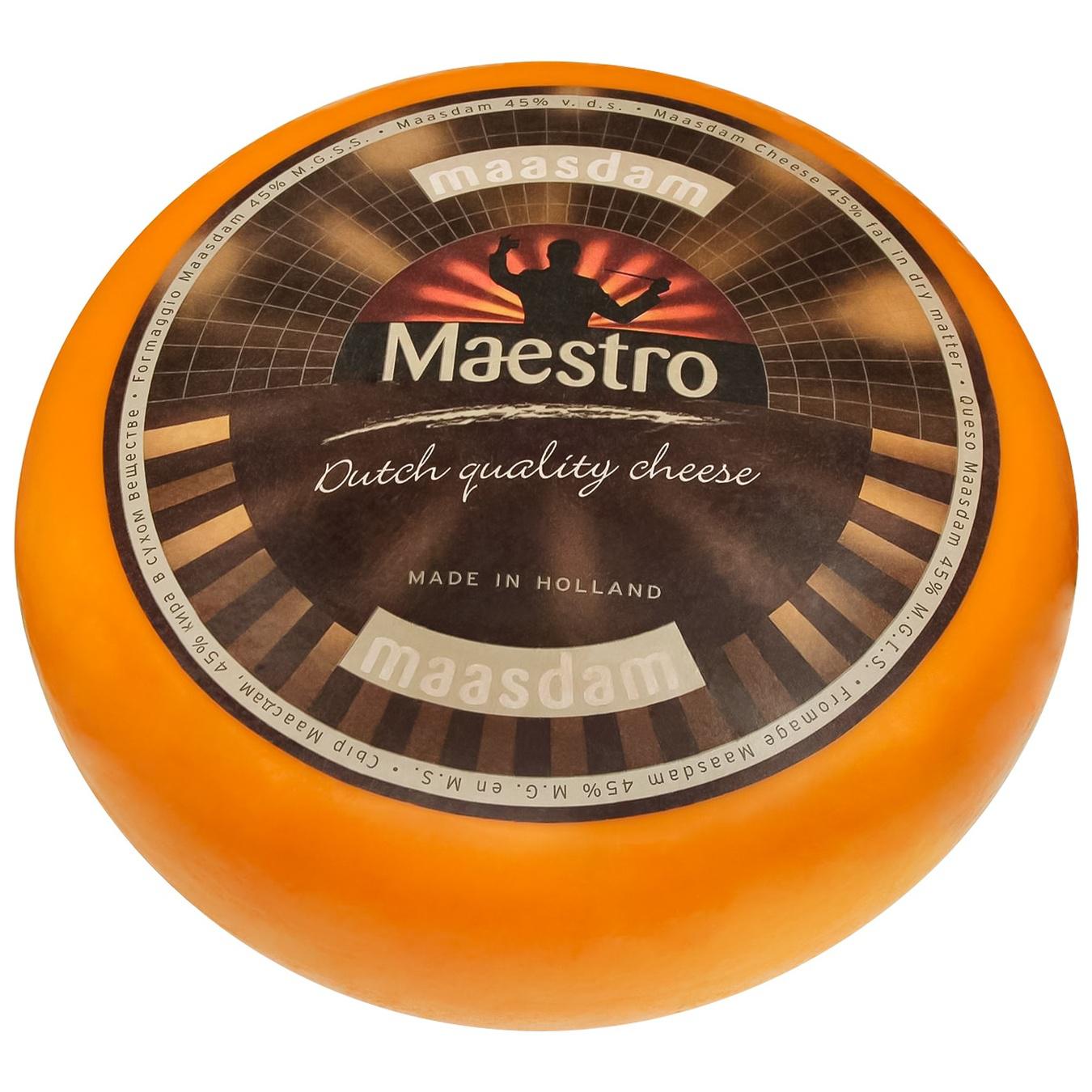 

Сыр Maestro Мааздам твердый 45%