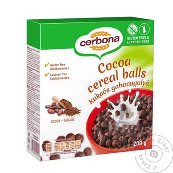 Cerbona Glazed Chocolate Cereal Balls 200g - buy, prices for Tavria V - photo 1