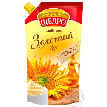 Майонез Щедро Золотий 50% 620г x16 купить, цены на МегаМаркет - фото 1