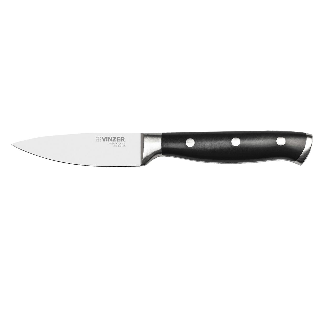 

Нож для овощей Vinzer 1.4028/X30Cr13 высокоуглеродистая сталь 8,9см