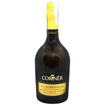 Corner Valdobbiadene Prosecco DOCG Extra Dry White Sparkling Wine 11% 0.75l - buy, prices for METRO - photo 1