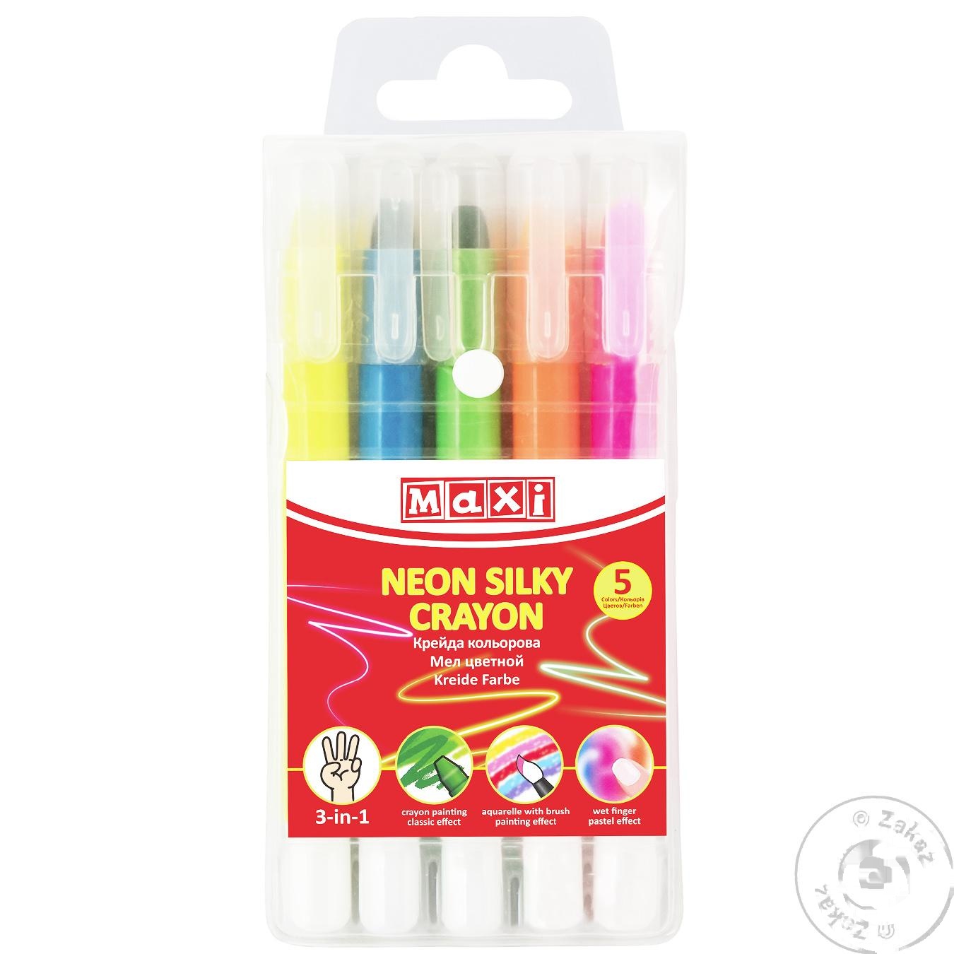 

Мел Maxi Neon Silky Crayon цветная для творчества 5шт