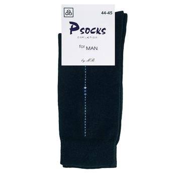 Носки Psocks Лого мужские черные полоска вдоль р.44-45 - купить, цены на Идеал - фото 1