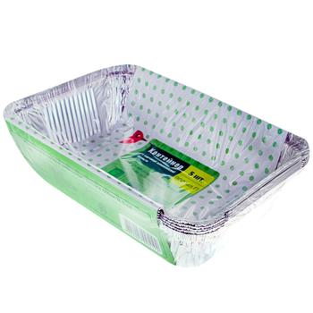 Auchan container from food aluminum foil 5pcs - buy, prices for Auchan - photo 4