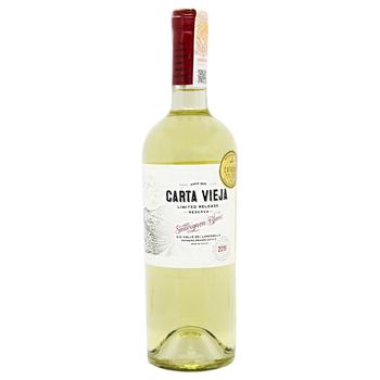 Вино Carta Vieja Sauvignon Blanc біле сухе 13,5% 0,75л