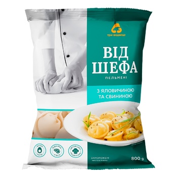 Three Bears Vid Shefa Po-sybirsky Pelmeni 800g - buy, prices for METRO - photo 1