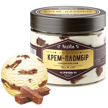 Rud Pura Vida Cream-Plombir with Borodino Bread Ice-Cream 350g - buy, prices for NOVUS - photo 2