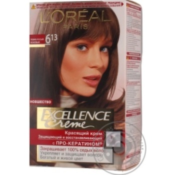 Крем-краска для волос L'Oreal Excellence Creme 6.13 темно-русый бежевый купить, цены на МегаМаркет - фото 4