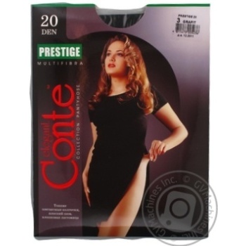 Колготи Conte Prestige 20 Den р.3 grafit шт купити, ціни на МегаМаркет - фото 1