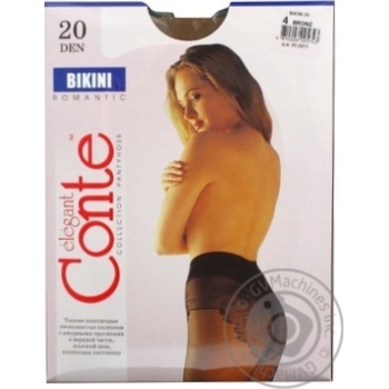 Колготы женские Conte Bikini 20ден р.4 Bronz - купить, цены на МегаМаркет - фото 2