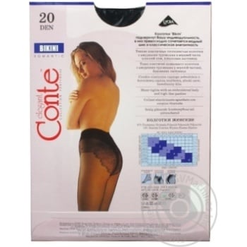 Conte Elegant Bikini Nero 20 Den Womens Tights Size 3 - buy, prices for MegaMarket - photo 3