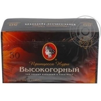 Black pekoe tea Princess Noori High grown 50х2g teabags - buy, prices for MegaMarket - photo 1