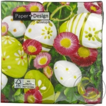 Paper&Design Napkins Table Eventa Fashion with Drawing 33x33cm - buy, prices for ULTRAMARKET - photo 2