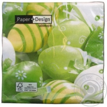 Paper&Design Napkins Table Eventa Fashion with Drawing 33x33cm - buy, prices for ULTRAMARKET - photo 3