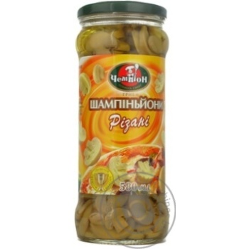 mushrooms cup mushrooms champion canned 580g glass jar Ukraine - buy, prices for - photo 1