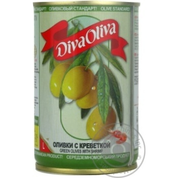 Оливки Diva Oliva зелені з креветкою 300г купити, ціни на МегаМаркет - фото 3