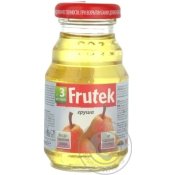 Reconstituted clarified pasteurized gluten-free juice without sugar Frutek pear for children from 4+ months glass bottle 125ml Slovenia - buy, prices for - photo 5