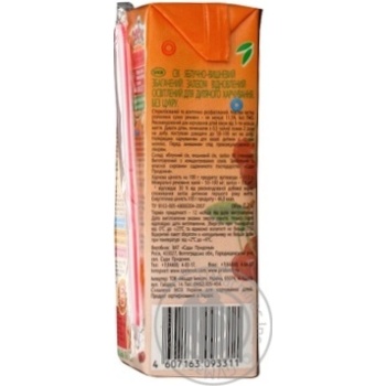 Reconstituted juice Spelenok apple-cherry sugar-free for 5+ months babies 200ml tetra pak Russia - buy, prices for - photo 3