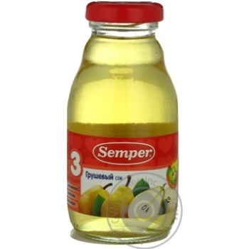 Pear juice Semper sugar-free for 6+ months babies glass bottle 200g Sweden - buy, prices for NOVUS - photo 8