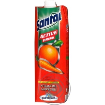 Orange and carrot nectar with pulp Santal tetra pak 1000ml Russia - buy, prices for NOVUS - photo 4