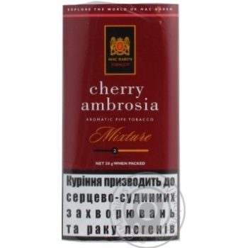 Тютюн Mc.Baren Cherry Ambrosia 50г купить, цены на МегаМаркет - фото 1