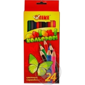Олівці Tiki кольорові 24шт Art.51606-ТК х6 купить, цены на МегаМаркет - фото 1