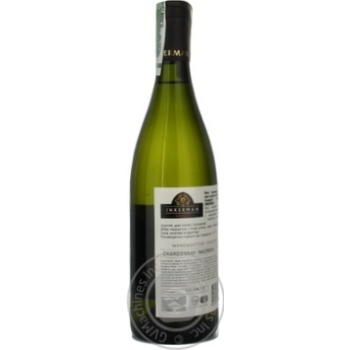 Wine chardonnay Inkerman white dry 14% 2011year 750ml glass bottle Ukraine - buy, prices for MegaMarket - photo 2