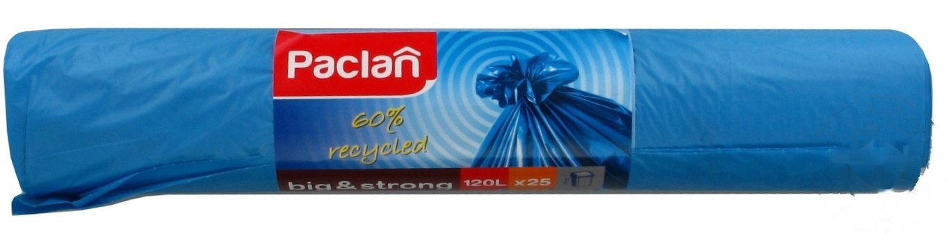 

Пакеты Paclan Big & Strong синие для мусора 25шт*120л