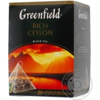 tea greenfield rich ceylon 20pcs 40g cardboard box - buy, prices for - photo 2