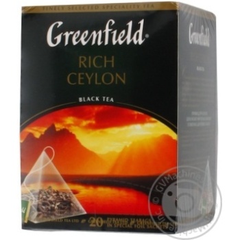 Tea Greenfield Rich ceylon 20pcs 40g cardboard box - buy, prices for NOVUS - photo 2