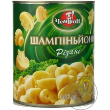 Mushrooms cup mushrooms Champion canned 850g can China - buy, prices for NOVUS - photo 5