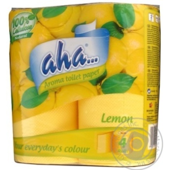 toilet paper aha lemon 4pcs 430g Poland - buy, prices for - photo 1