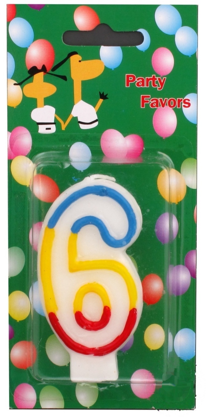 

Свеча для торта Party Favors Цифра 6