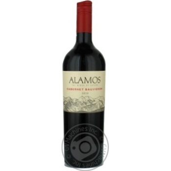 Wine cabernet sauvignon Alamos red dry 13.5% 2010year 750ml glass bottle Mendoza Argentina - buy, prices for MegaMarket - photo 1