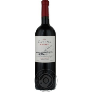 Wine malbec Catena red dry 13.5% 750ml Mendoza Argentina - buy, prices for MegaMarket - photo 1