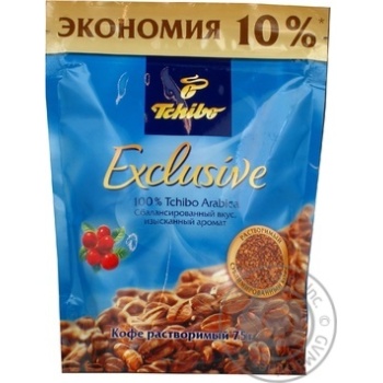 Natural instant sublimated coffee Tchibo Exlusive 100% Arabica 75g Russia