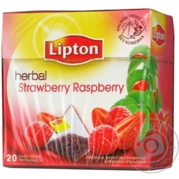 Drink Lipton Strawberry Raspberry flavored fruit and herbs teabags 20x2g - buy, prices for - photo 12